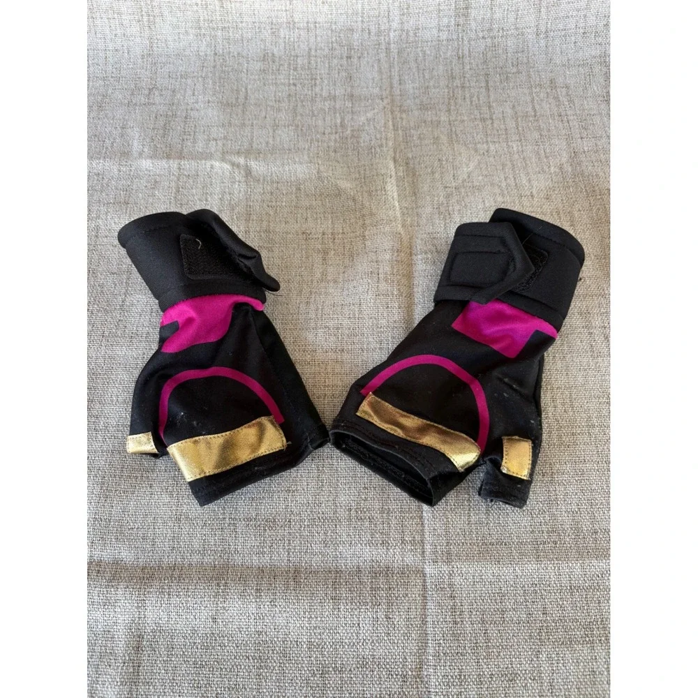 Fortnite Drift Costume Kids Medium Black Gold Excellent Light Up Mask Gloves